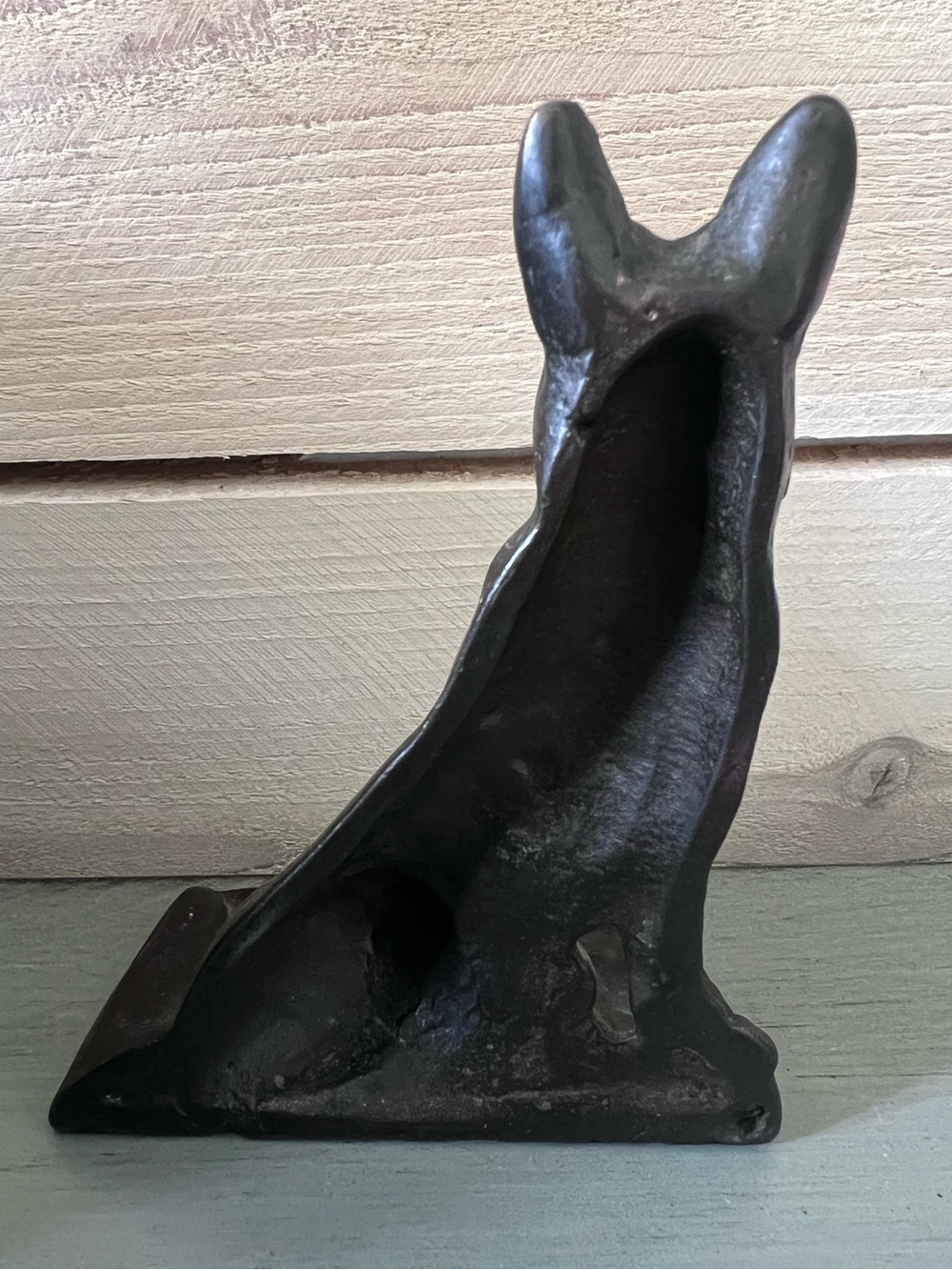 Antique Cast Iron German Shepherd Dog Door Stop Bookend - Picture 3 of 4